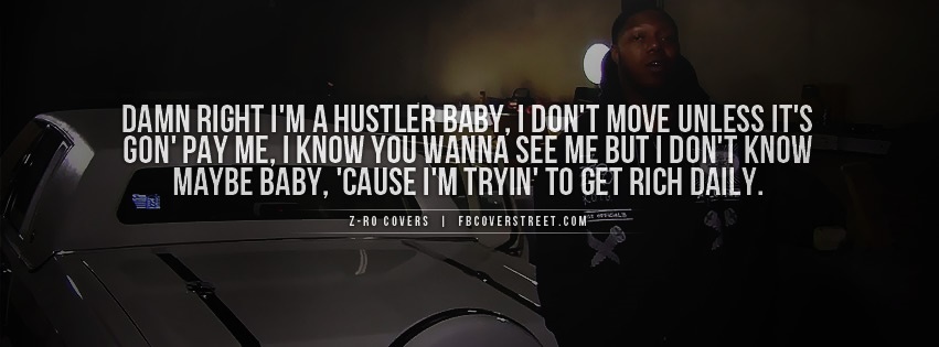 Z-Ro Get Rich Daily Quote Facebook cover