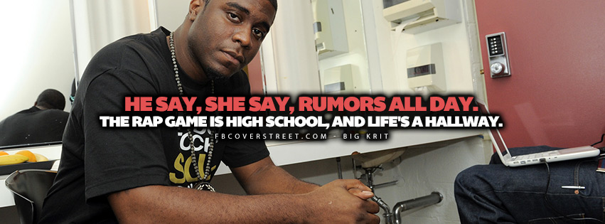 He Say She Say Big Krit Lyrics Quote  Facebook Cover