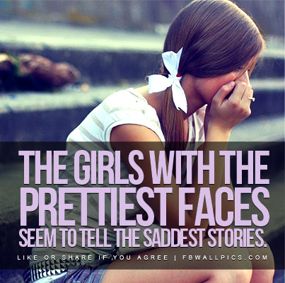 Girls With Prettiest Faces Quote Facebook picture