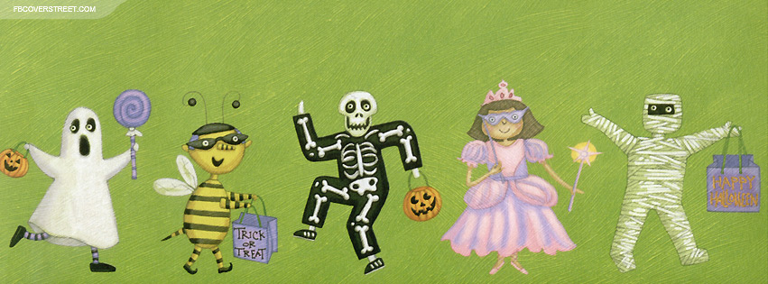 Halloween Costume Characters Facebook cover