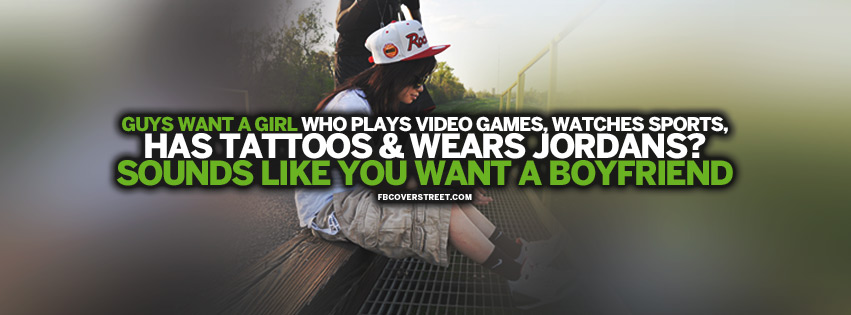 Sounds Like You Want A Boyfriend Quote Facebook cover