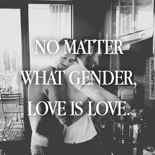 Love Is Love Gay Support Quote Facebook picture