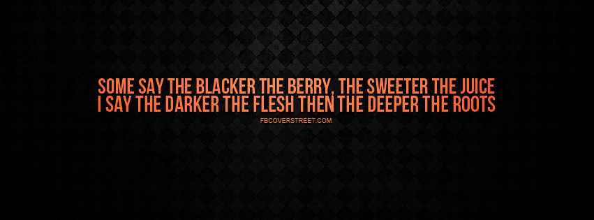 The Blacker The Berry Facebook Cover