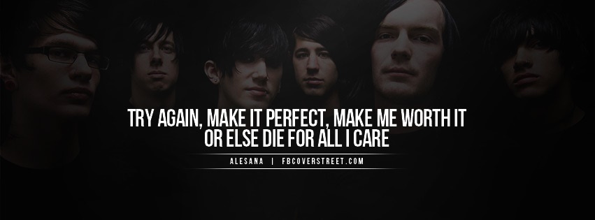 Alesana Try Again Quote Facebook Cover