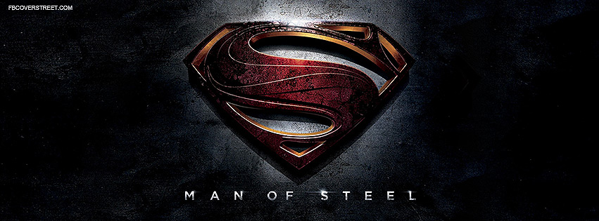 Superman Man of Steel Official Logo Facebook Cover