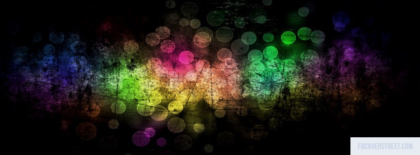 Colorful Bokeh Dots 3 Facebook Cover