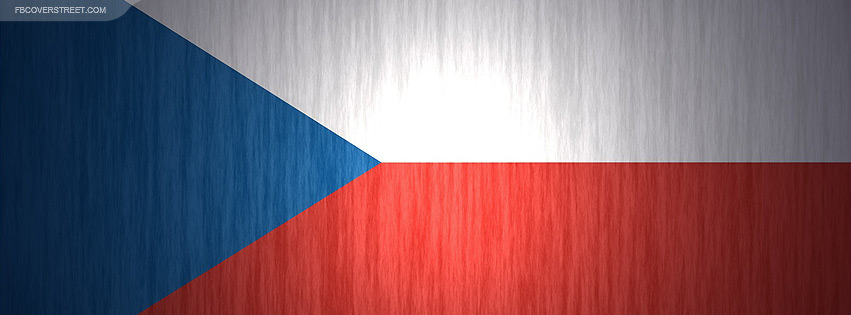 Czech Streaking Lines Flag Facebook Cover