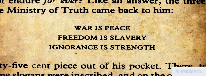 War Freedom And Ignorance Facebook cover