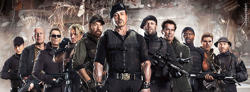 The Expendables 2 Full Main Cast Facebook Cover