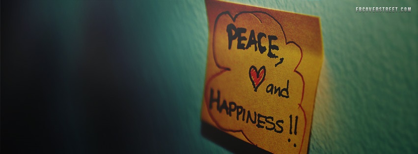 Peace And Happiness Facebook Cover