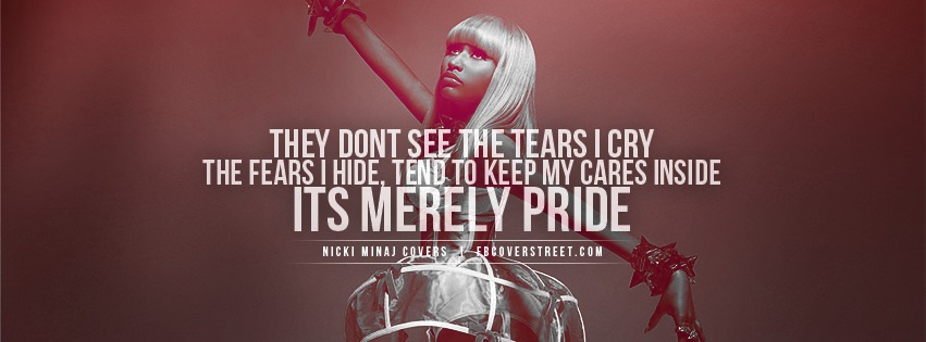 Nicki Minaj Merely Pride Quote Facebook cover