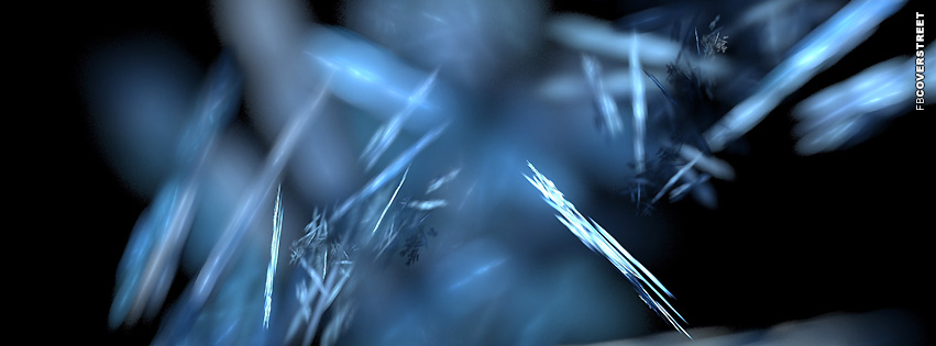 Abstract 3D Snowflakes  Facebook Cover