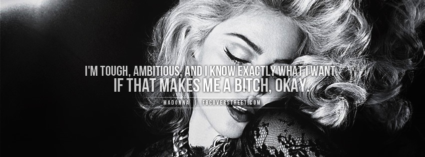 Madonna Tough Ambitious Facebook Cover
