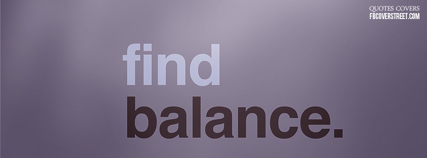 Find Balance Facebook Cover