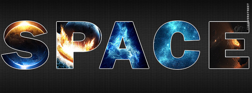 Abstract Space Text  Facebook Cover