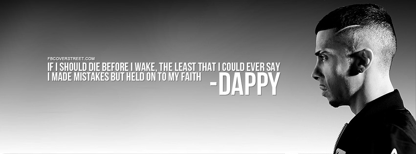 Dappy No Regrets Quote Facebook Cover