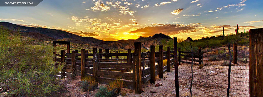 Phoenix Outskirts Sunset  Facebook Cover
