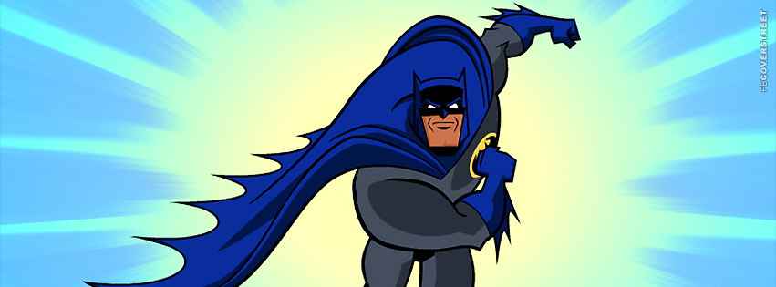 Batman Cartoon Running  Facebook Cover