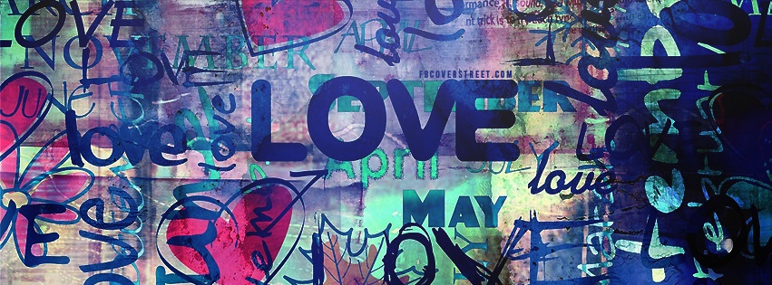 Love Graffiti Wall Facebook Cover