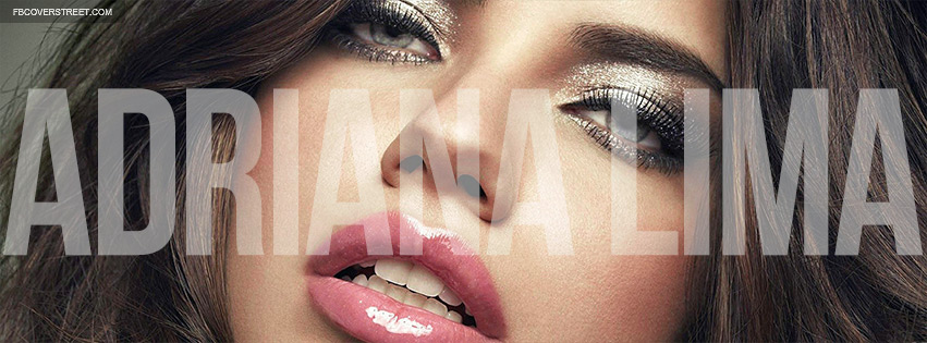 Adriana Lima Sexy Lips Facebook cover
