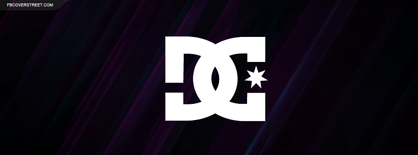 DC Shoes Logo Purple Stripes Facebook cover