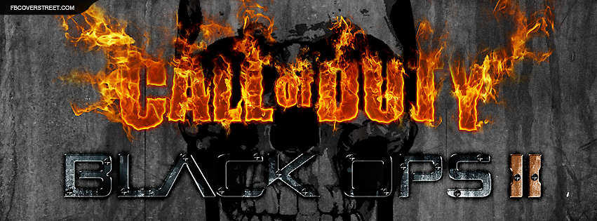 Call of Duty Black Ops II Flamed Logo Facebook cover