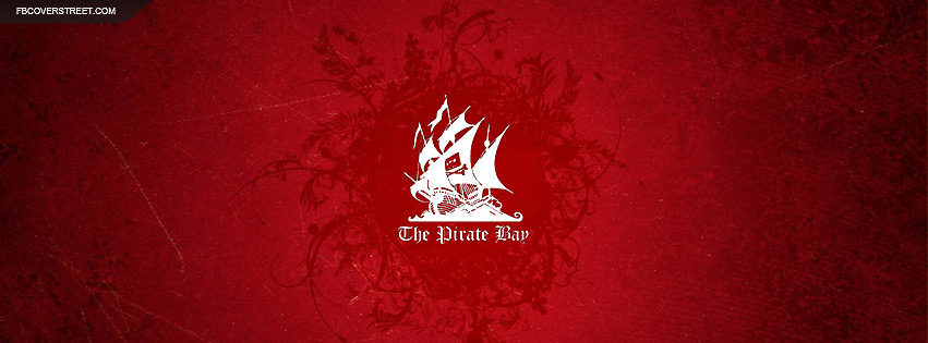 The Pirate Bay Grungy Floral Logo Facebook cover