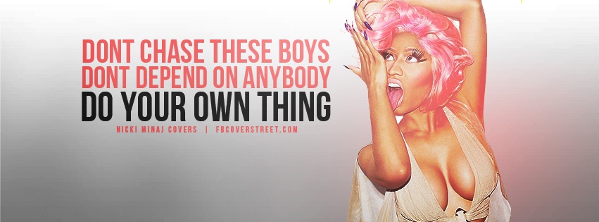 Nicki Minaj Do Your Own Thing Quote Facebook cover