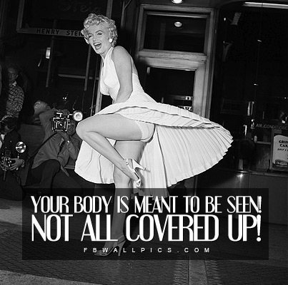 Marilyn Monroe Body Is Meant To Be Seen Quote Facebook picture