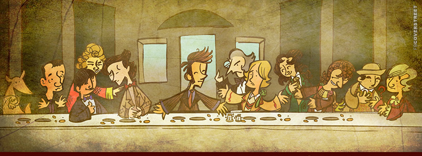 Dr Who Cartoon The Last Supper  Facebook cover