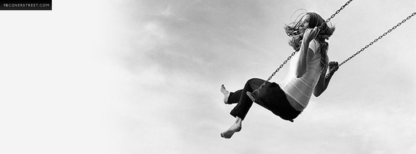 A Girl Swinging  Facebook Cover
