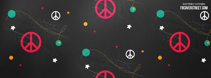 Peace Signs Pattern 1 Facebook Cover