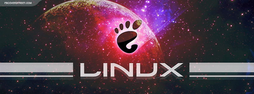 Linux Space Logo Facebook cover