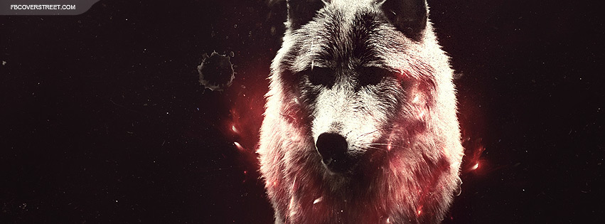 Fierce Wolf Abstract Facebook cover