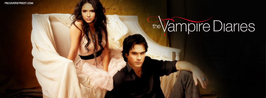 The Vampire Diaries Season 4 Damon And Elena Facebook cover
