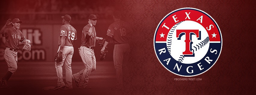 Texas Rangers Team & Logo Red Facebook cover
