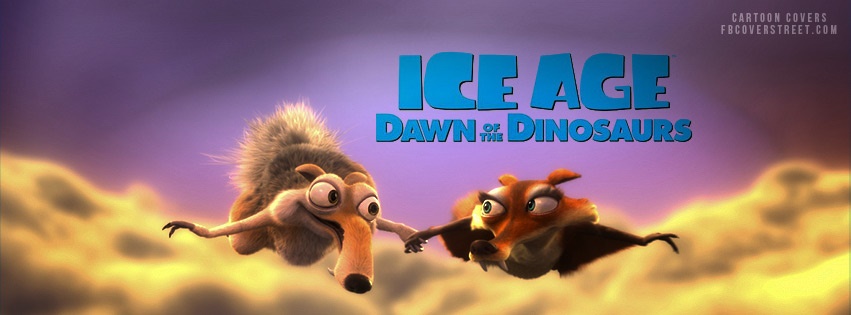 Ice Age 3 Scratt Flying Love Facebook Cover