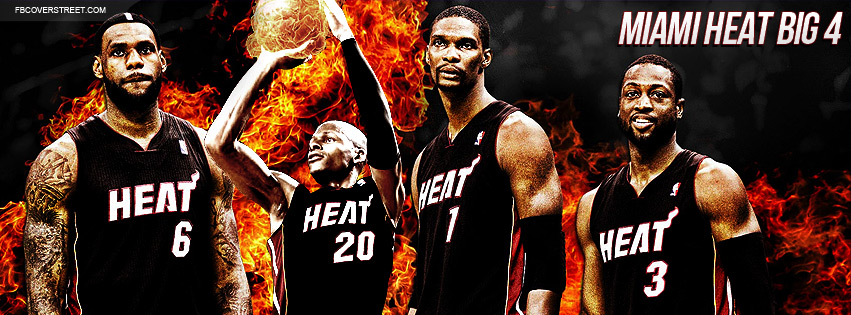 Miami Heat Big 4 Facebook cover