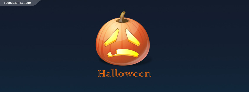 Halloween Sad Pumpkin Facebook Cover
