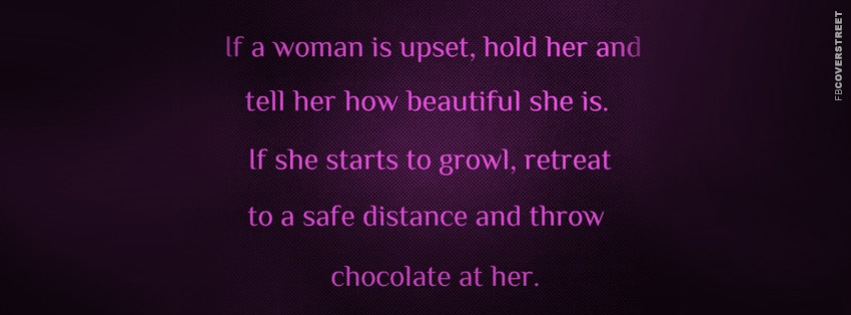 If A Woman Is UpsetQuote Facebook Cover