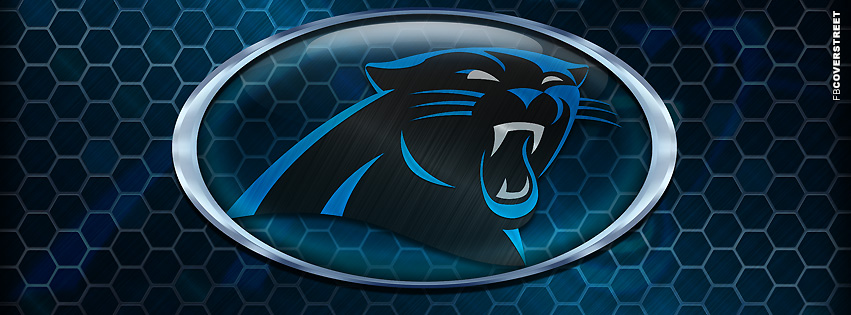 Carolina Panthers Metal Logo Facebook Cover
