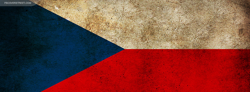 Czech Grungy Concrete Flag Facebook Cover