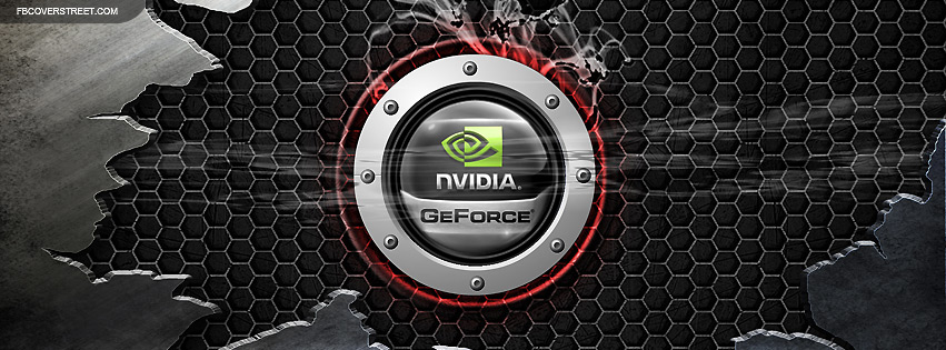 Nvidia GeForce Steel Logo Facebook cover