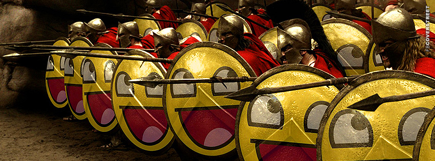 300 Spartan Army Meme Smiley  Facebook Cover