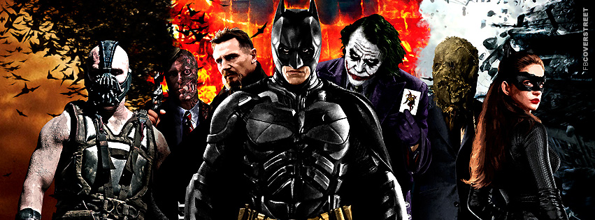 Batman Trilogy Main Cast  Facebook Cover