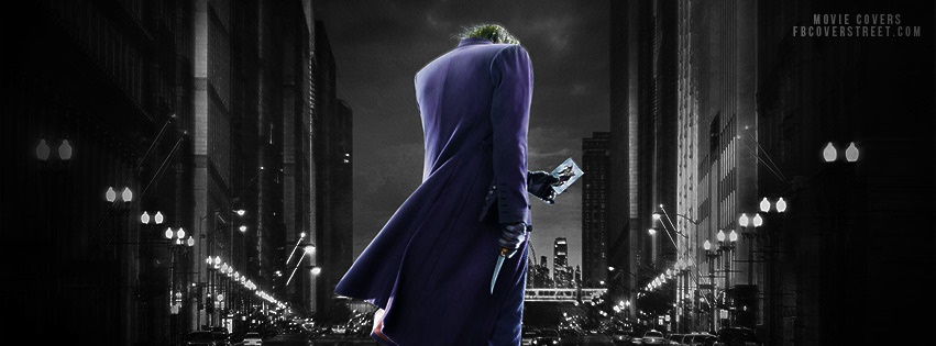 Joker Holding Card and Knife Facebook cover