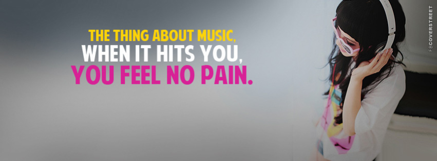 The Thing About MusicQuote Facebook Cover