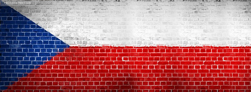 Czech Brick Wall Flag Facebook cover