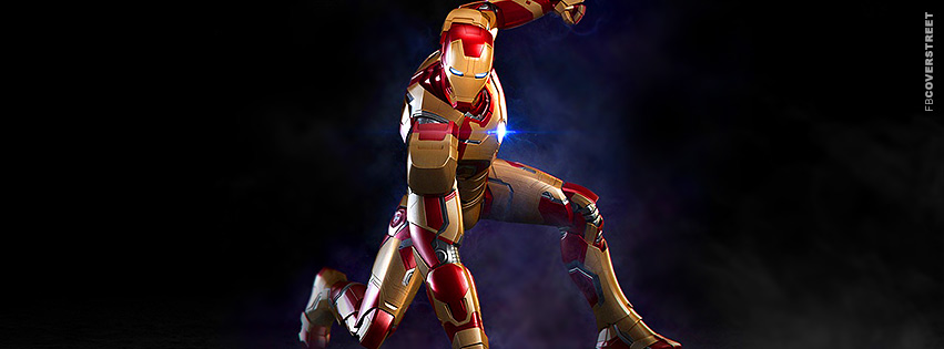 Iron Man Landing Stance Movie Facebook Cover