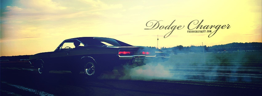 Dodge Charger Burnout Facebook cover